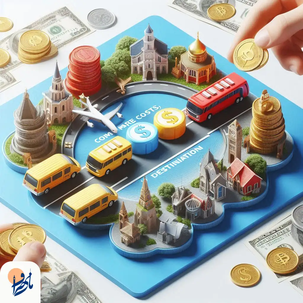 مقایسه هزینهها بر اساس مقصد